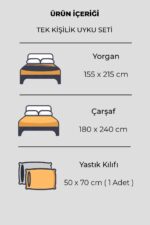 Nordqueen Wellsoft Tek Kişilik Uyku Seti Çift Taraflı - Görsel 5