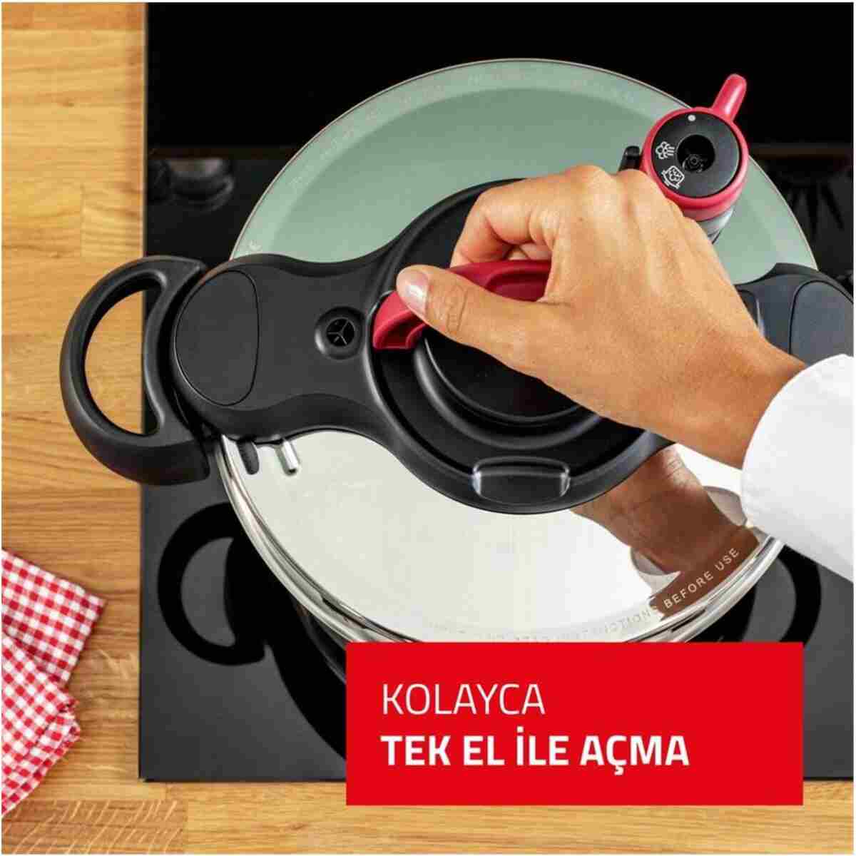 TEFAL Clipso Minut Easy Düdüklü Tencere - 6L - Görsel 8