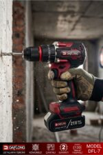 DAFLONG PRO 21V 130+ PARÇA ÇİFT AKÜLÜ ÇELİK MANDREN KÖMÜRSÜZ DARBELİ ŞARJLI MATKAP VİDALAMA DFL-7 - Görsel 4