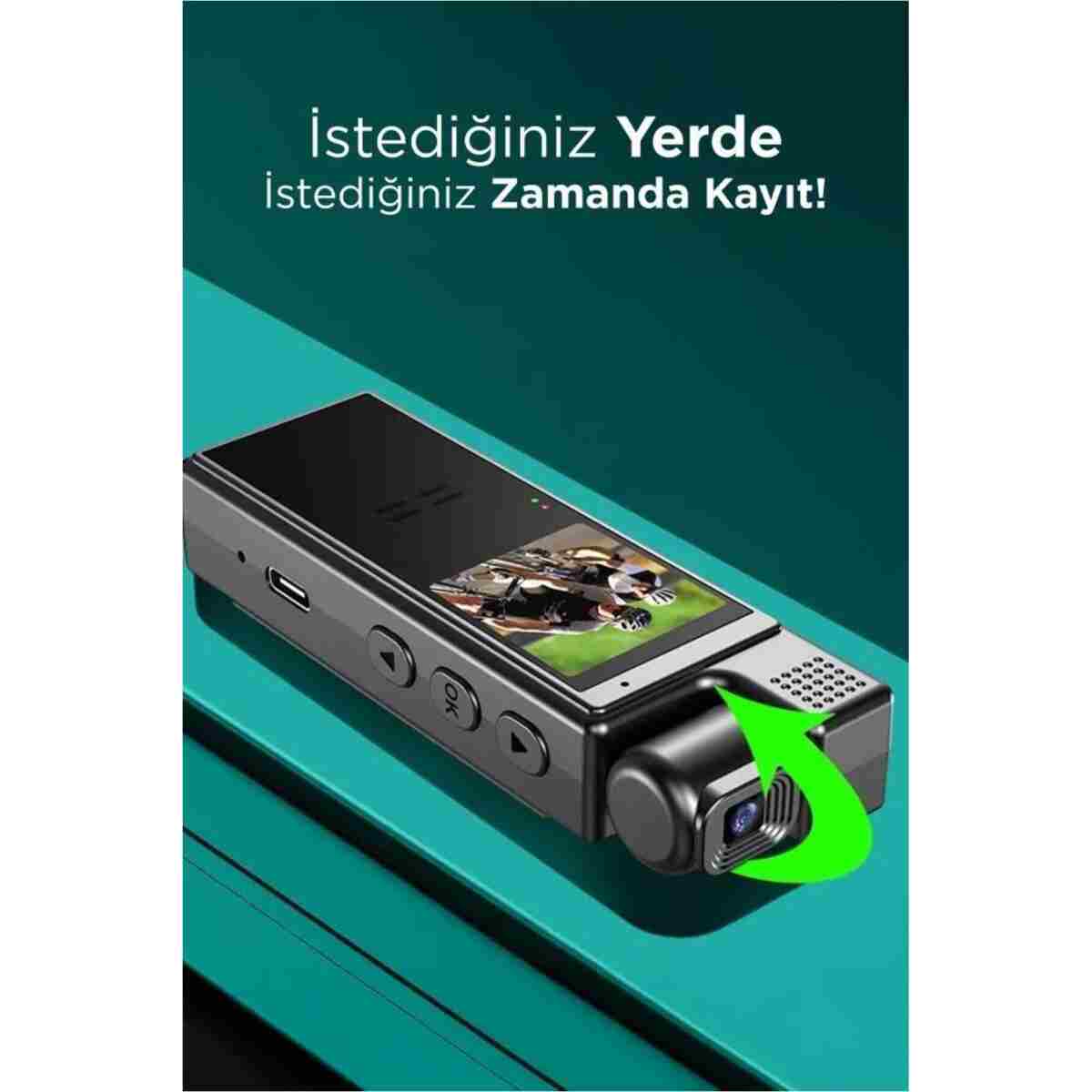 Torima CMR-19 Siyah 4k 180 Derece Vücut Kamerası Wifi Gece Görüslü Aksiyon Kamerası - Görsel 11
