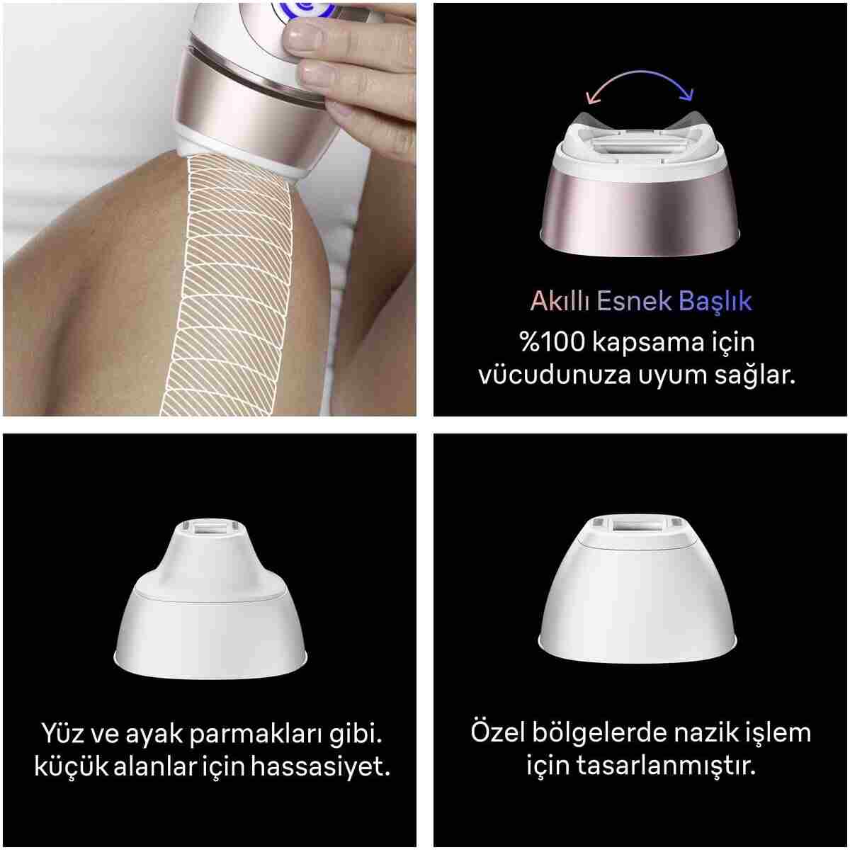 Braun IPL Skin i·expert, Evde Lazerle Tüy Alma, App ile, Çanta, Gillette Venus, 3 Başlık, PL7321 - Görsel 13