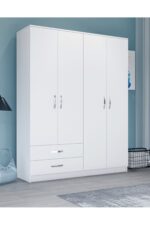 Metalia Gm 077 Novado Düğme Kulplu 4 Kapı 2 Çekmeceli Gardırop - Görsel 7