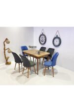 Kaktüs Avm 6 Kişilik Açılır Mdf Masa Sandalye Takımı Mutfak Masası Takımı Salon Masası - Görsel 10