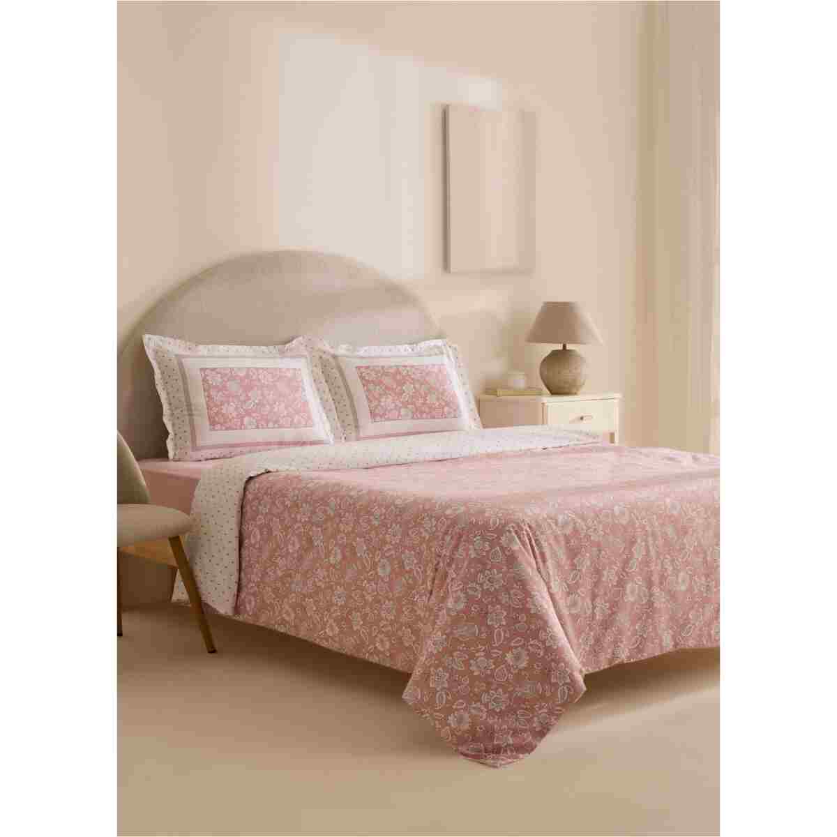 Karaca Home Celerina Pembe %100 Pamuk Çift Kişilik Fitted Nevresim Takımı - Görsel 10