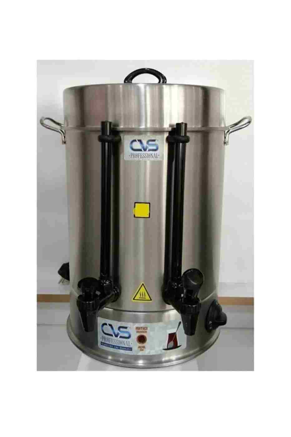 CVS Dn 91107 . 80 Bardak Elektrikli Termostatlı 8 Lt Paslanmaz Çelik Semaver Çay Otomatı Makinesi