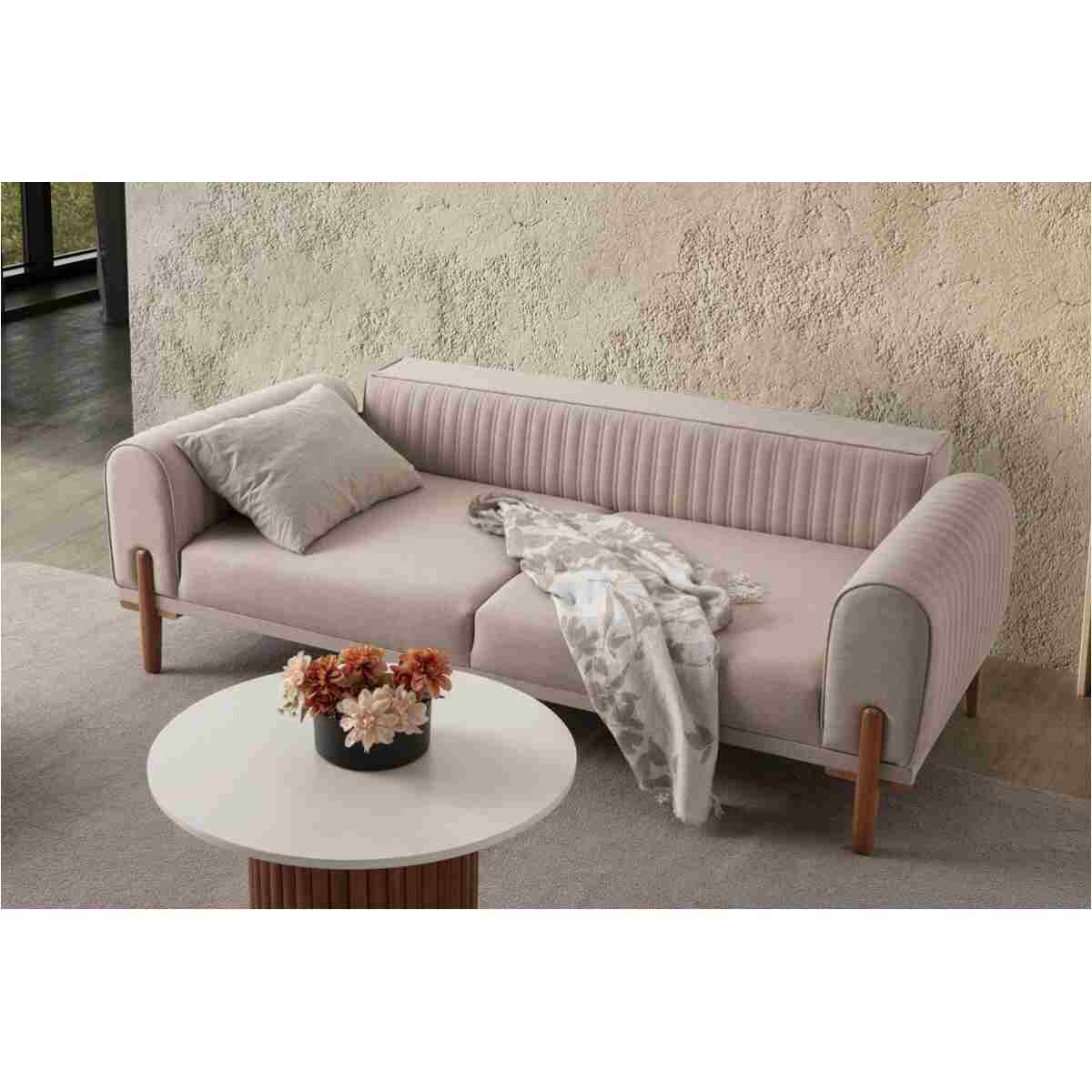 EDSY HOME Galata 3+3+1+1 Koltuk Takımı Sütlü Kahve - Görsel 3