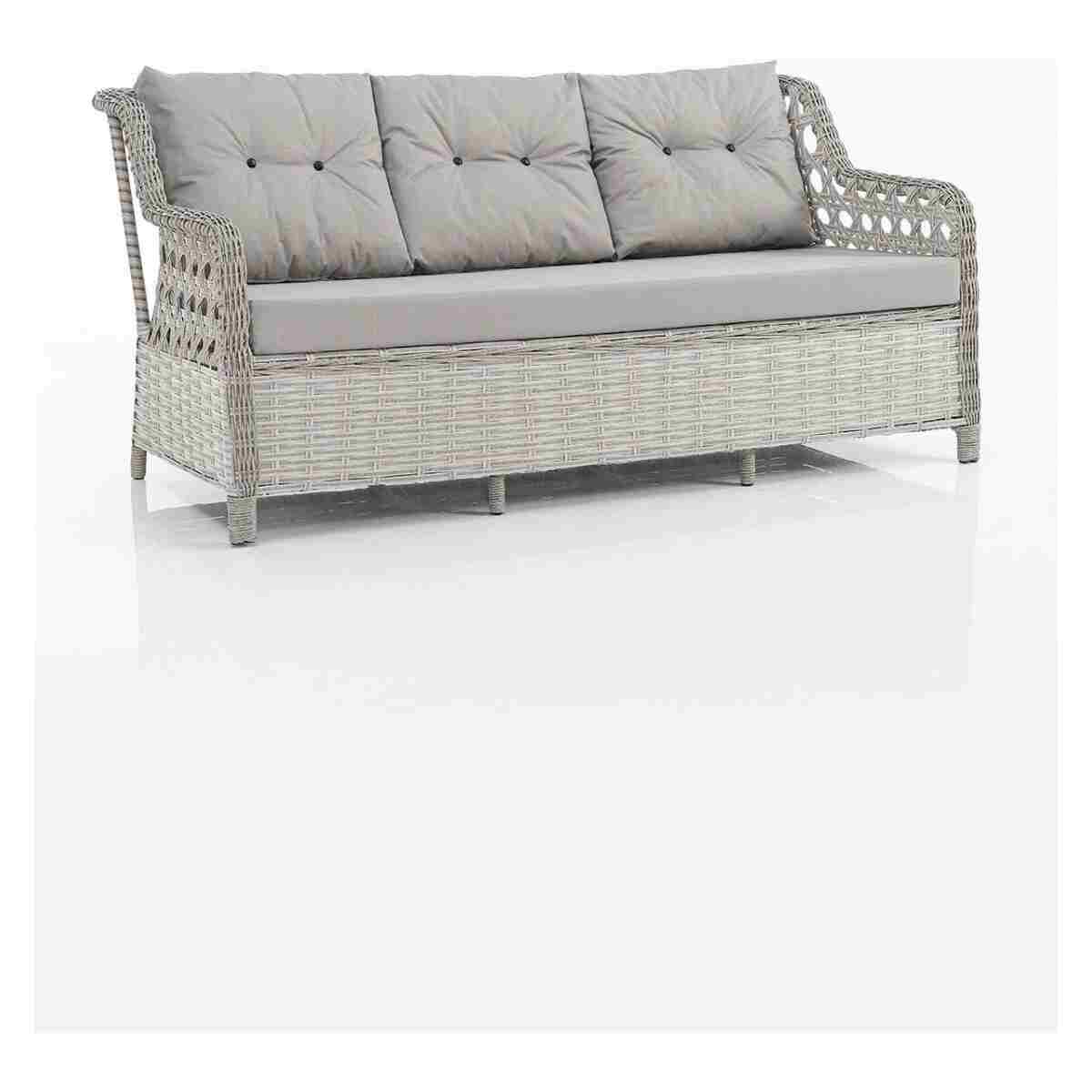 Evdemo Eren Rattan Puflu Bahçe Balkon Takımı 3+1+1 Gri - Görsel 3