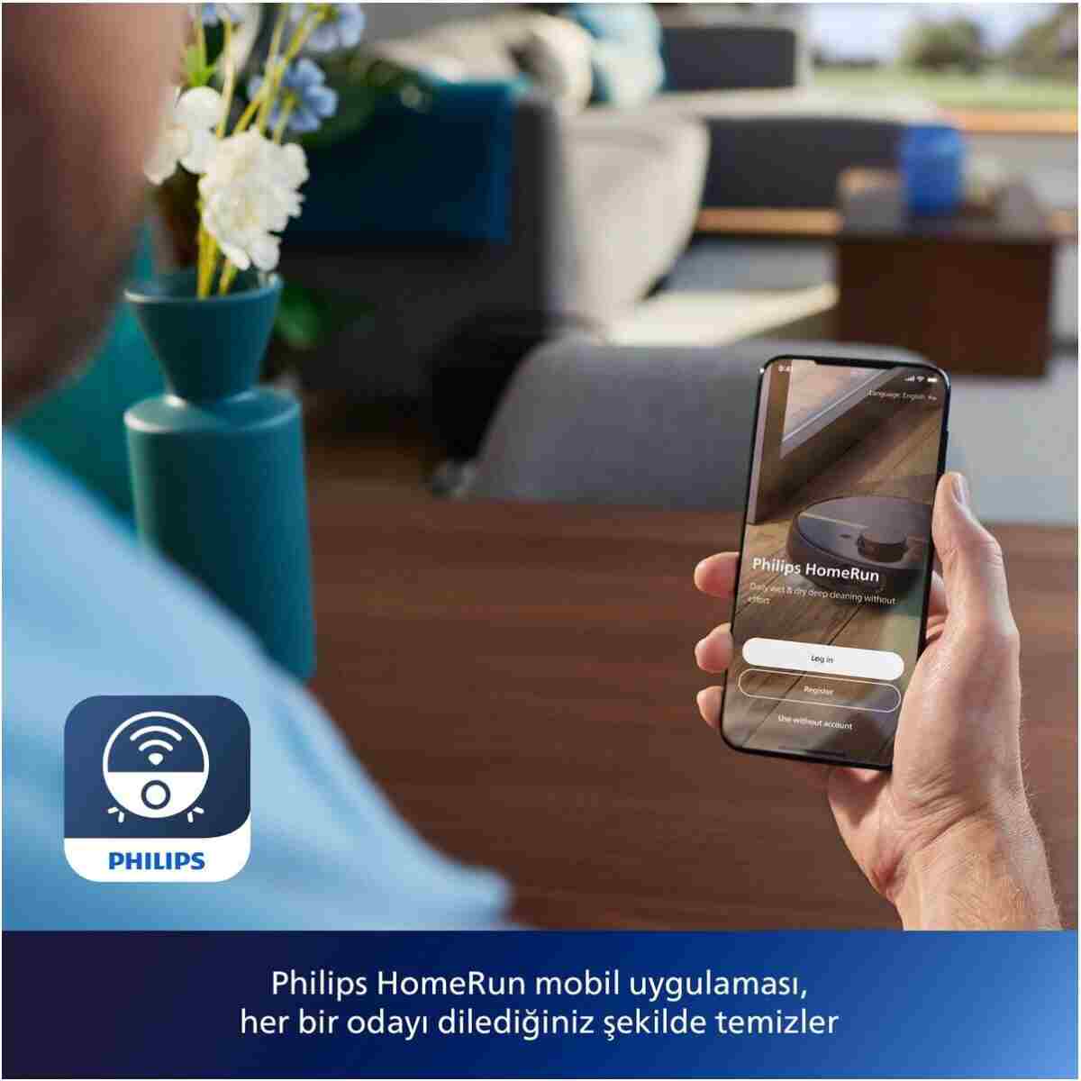 Philips 3000 Serisi HomeRun Aqua Islak Kuru Robot Süpürge, Otomatik Sarj İstasyonlu, XU3000/03 - Görsel 11