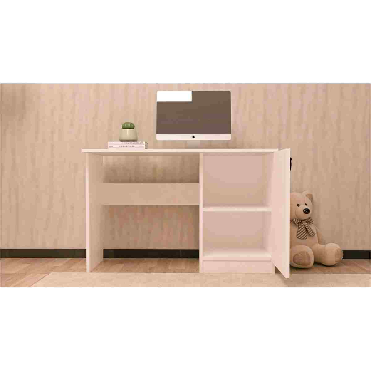 Ninnimo 4 Parçalı Beyaz Mdf Yaşam Genç Odası Takımı (karyola 90x190, Gardırop, Kitaplık Ve Çalışma Masası) - Görsel 7