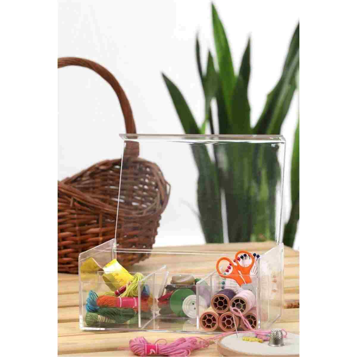 Kitchen Store Çay Kutusu 6 Bölmeli Kapaklı Poşet Bitki Çayı Saklama Kabı - Görsel 12