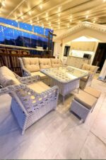 Evdemo Eren Rattan Puflu Bahçe Balkon Takımı 3+1+1 Gri - Görsel 2