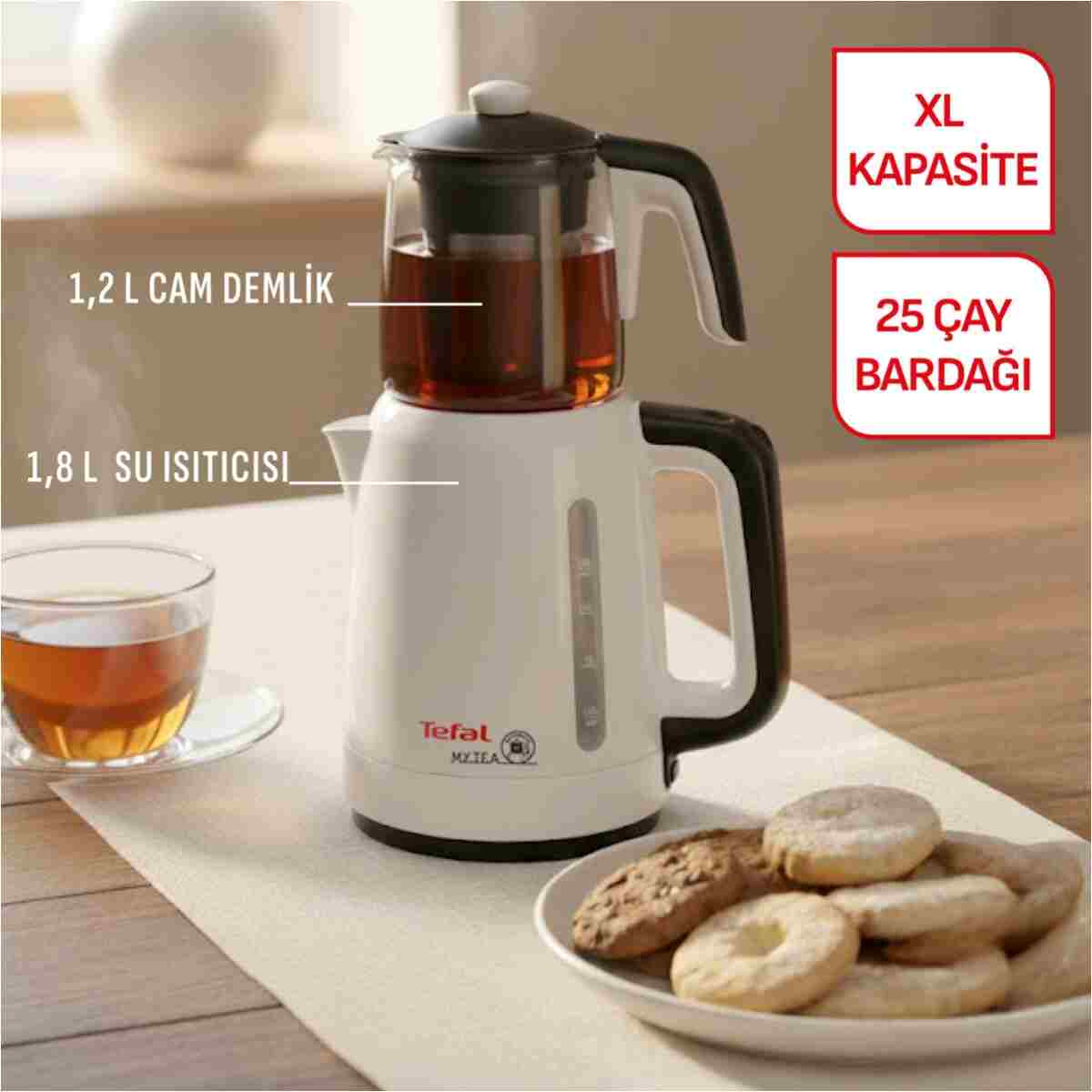TEFAL My Tea 1500 Watt Çay Makinesi - Beyaz - Görsel 11