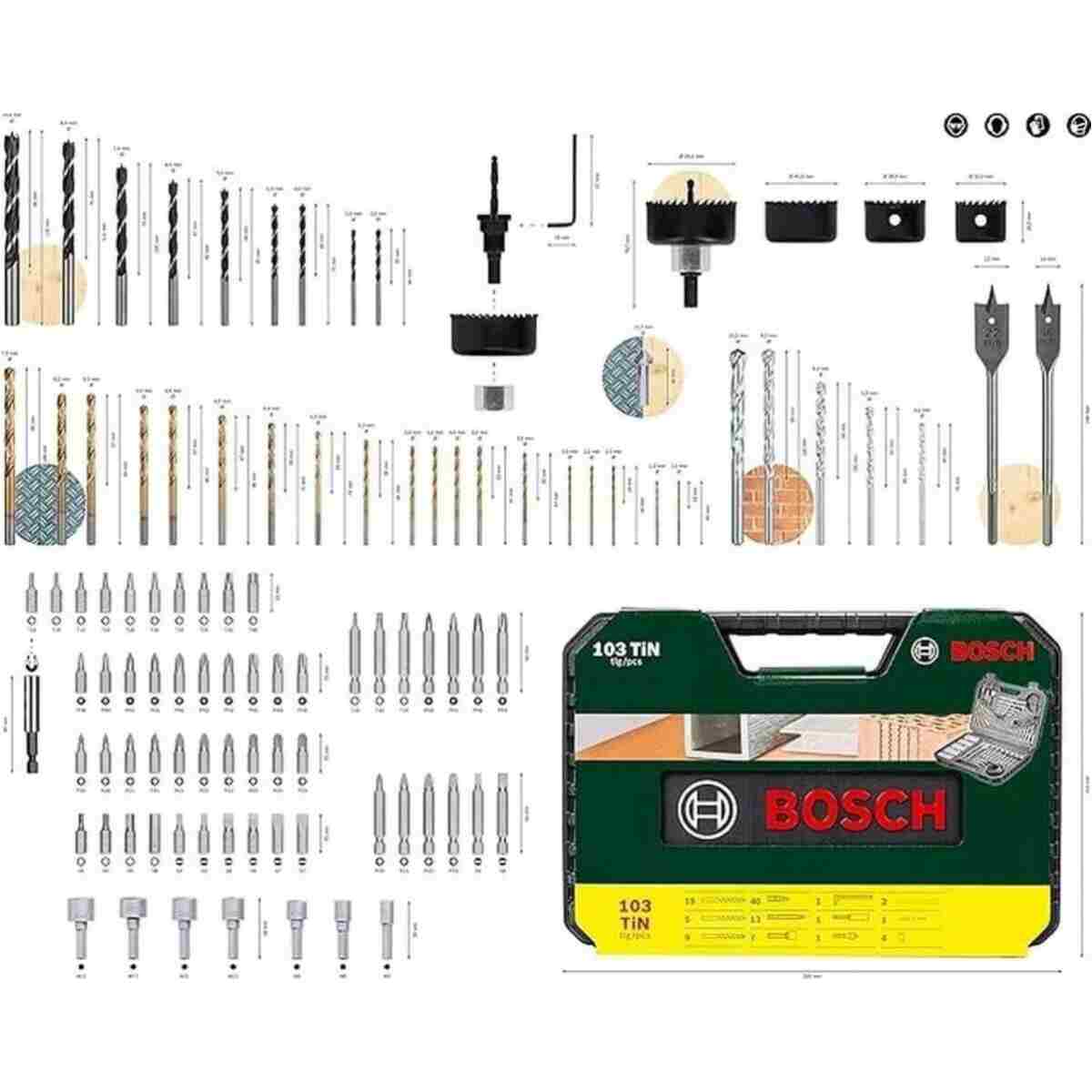 Bosch V Line 103 Parça Matkap Delme Ve Vidalama Seti 2607017367 - Görsel 5