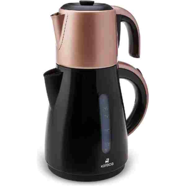 Karaca Daystar Çelik Demlikli 2 In 1 Çay Makinesi Ve Su Isıtıcı Kettle Rosegold