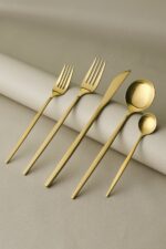 Karaca Orion Matte Gold 30 Parça 6 Kişiik Çatal Kaşık Bıçak Seti