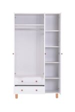 Kilim Mobilya Bohera Bohem Üç Kapaklı Dolap (MDF kapaklı, yüksek ayaklı, iki çekmeceli , 200cm yükseklikte) - Görsel 13