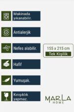 MARLA HOME Tek Kişilik Welsoft Yorgan Uyku Seti | Lastikli Çarşaflı | Bahar - Görsel 3