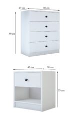 Metalia Gm 905 Ece Düğme Kulplu Genç Odası Takımı - Görsel 6