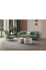 EDSY HOME Armoni 3+3+1 Koltuk Takımı Yeşil - Görsel 3