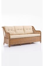Evdemo Eren Rattan Puflu Bahçe Balkon Takımı 3+1+1 Kahve - Görsel 7