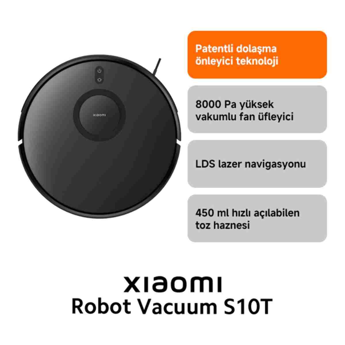 Xiaomi Mi Robot Vacuum S10t 8000pa Akıllı Robot Süpürge - Görsel 2