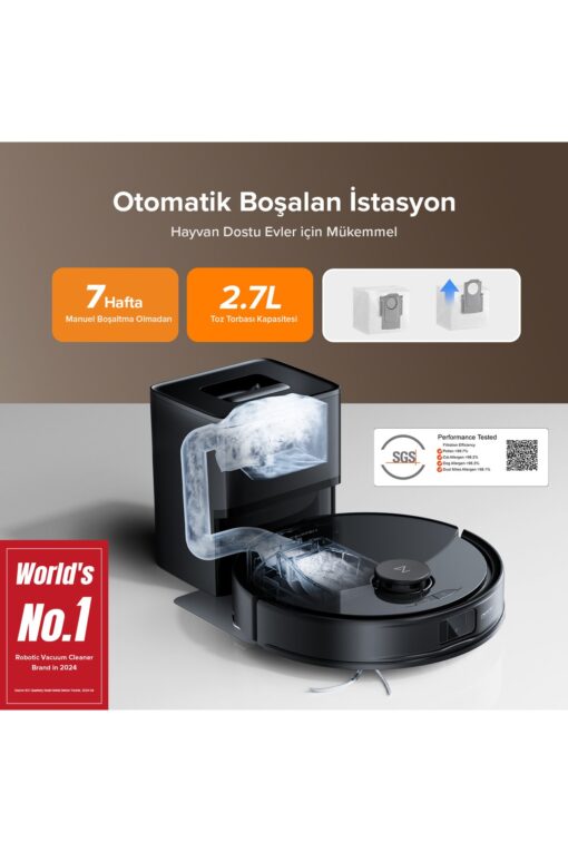 Roborock Q8 Max Pro Plus Akıllı Robot Süpürge Siyah - Görsel 8