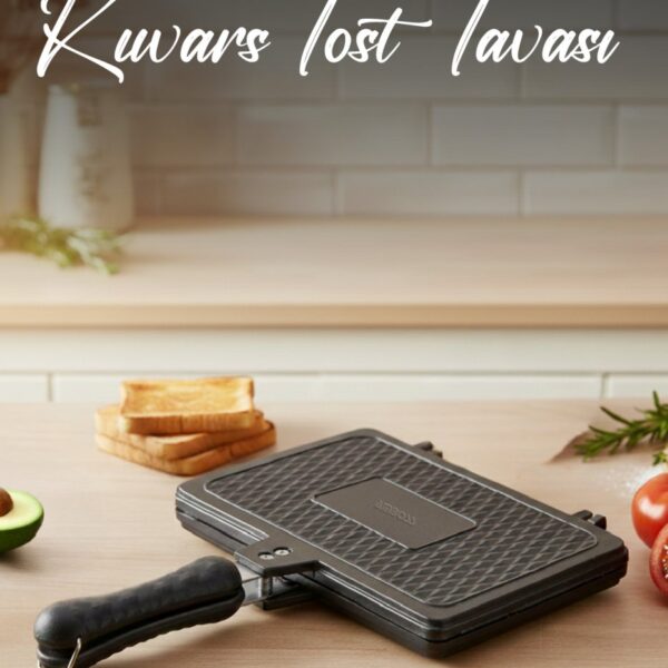 Amboss Kuvars Ocak Üstü Döküm Tost Tavası 25x18 cm