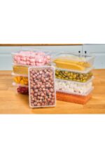 SUPERPUP Plastik Saklama Kabı 1 Ltre 10 Adet Kendinden Kapaklı Dondurucu Kabı Hava Almaz 19x13x6 Cm - Görsel 4