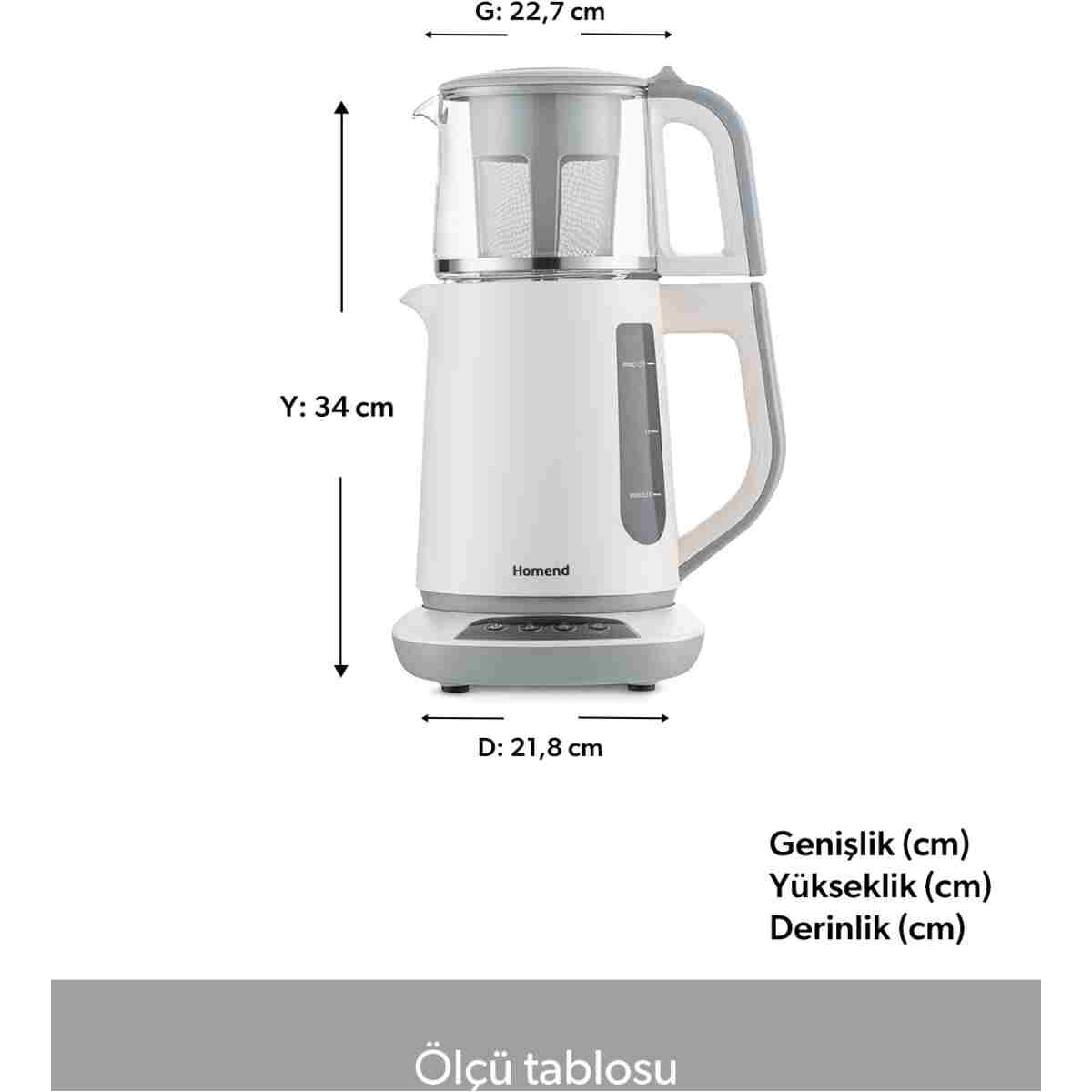 HOMEND Royaltea 1757H Konuşan Çay Makinesi - Görsel 7