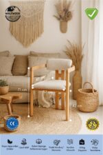 weltwood 4 Kişilik Butterfly Yemek Masası ve 4 İskandinav Sandalye | 103 cm Çap MDF Masa Tablası | %100 Ham Kayın Ağacından Malzeme - Görsel 8