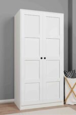 midoser Lucas 2 Kapılı Yüklük, Yorgan, Yastık Dolabı - Mat Beyaz 1600-80, 190 cm - Görsel 4