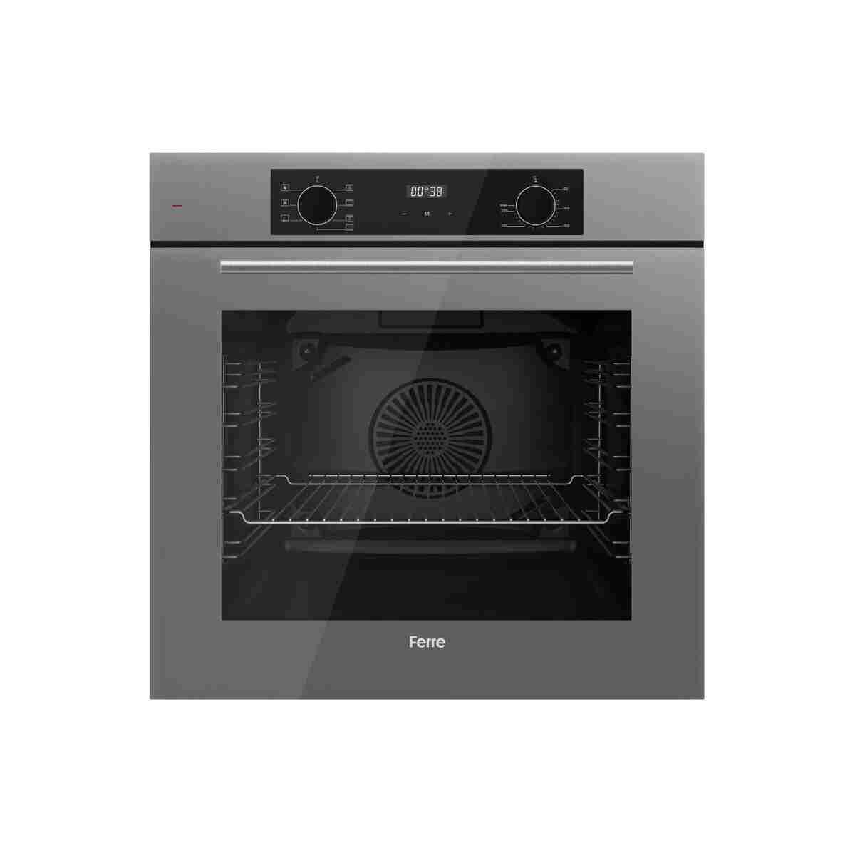 Ferre Flowart Ventora Plus Gri 3'lü Ankastre Set ( QBL63CPR-SS208-D079 ) - Görsel 9