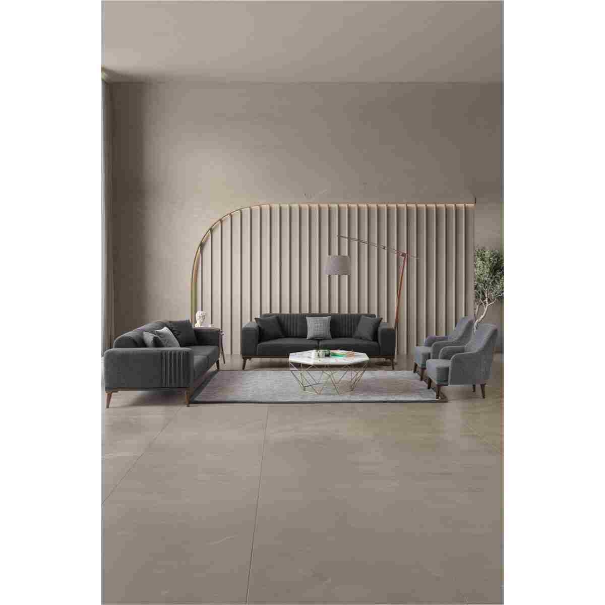 EDSY HOME Regnar 3+3+1+1 Koltuk Takımı Antrasit - Görsel 2