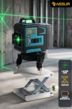ASSUR 360° 12 Köşe Otomatik Hizalamalı Yeşil Çizgili Su Terazili Lazer Metre Hizalama - Görsel 4