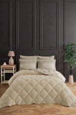 Otelonia Striped Jakarlı Wellsoft Çift Kişilik Uyku Seti Lastikli Çarşaflı 4 Parça - Görsel 21