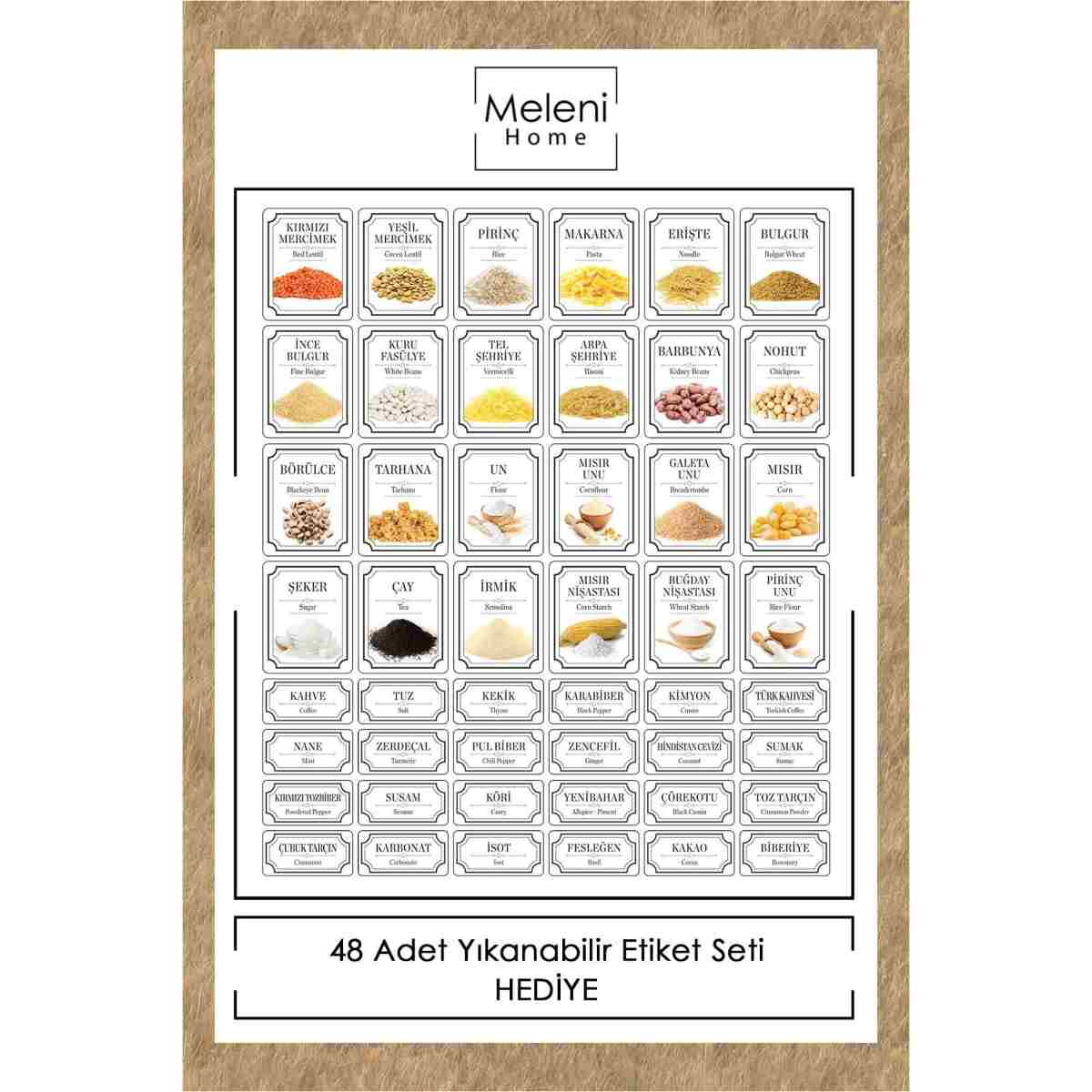 Meleni Home 24'lü Mega Set Pino Kare Erzak Saklama Kabı Seti Antrasit 8x(0,50 LT-1,10 LT -1,70 LT) Etiketli - Görsel 6