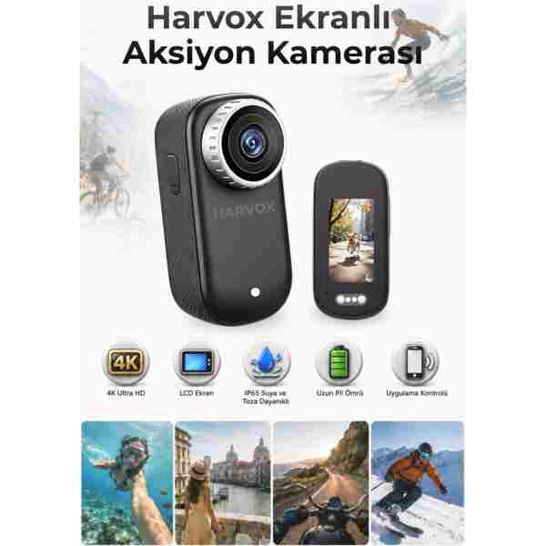 SEYUTECH 4K Ekranlı Mini Aksiyon Kamerası 360° Lens Dönüşü Bataryalı Taşınabilir Wireless Vlog Kamerası