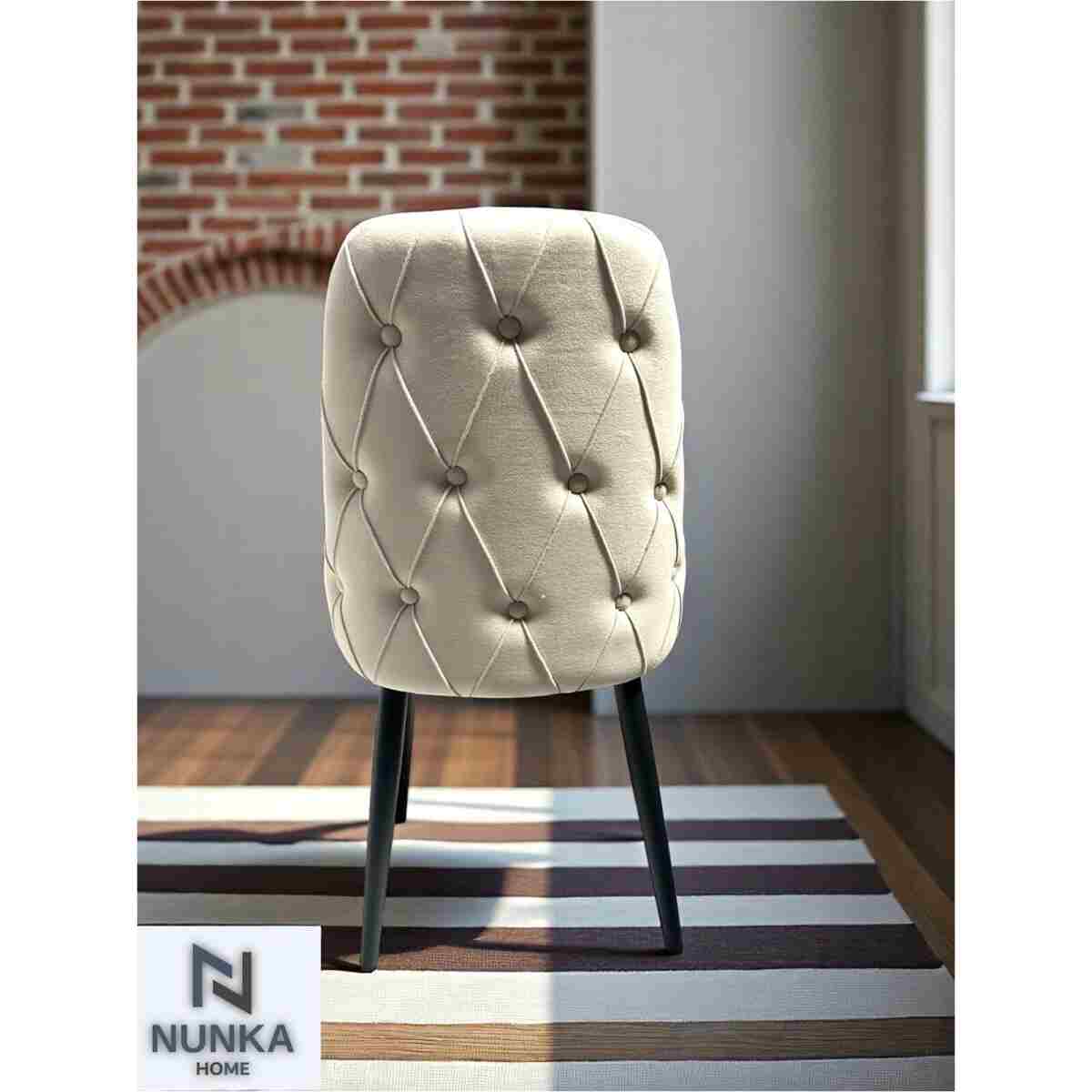 NUNKA HOME Şato Serisi Mutfak ve Salon Yemek Masası Takımı +6 Sandalyeli Krem Modern ve Şık Tasarım - Görsel 5