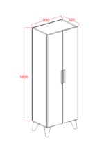 AYMOBSAN 2 Kapaklı Winter Boy Dolabı , Çok Amaçlı Dolap , Killer Dolabı, Banyo Dolabı, Mutfak Dolabı, Beyaz - Görsel 4