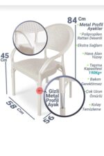 nar sokağı Bambu Kapiçino 90x150 Cm Camsız Rattan Bahçe Balkon Masa Takımı - Görsel 7