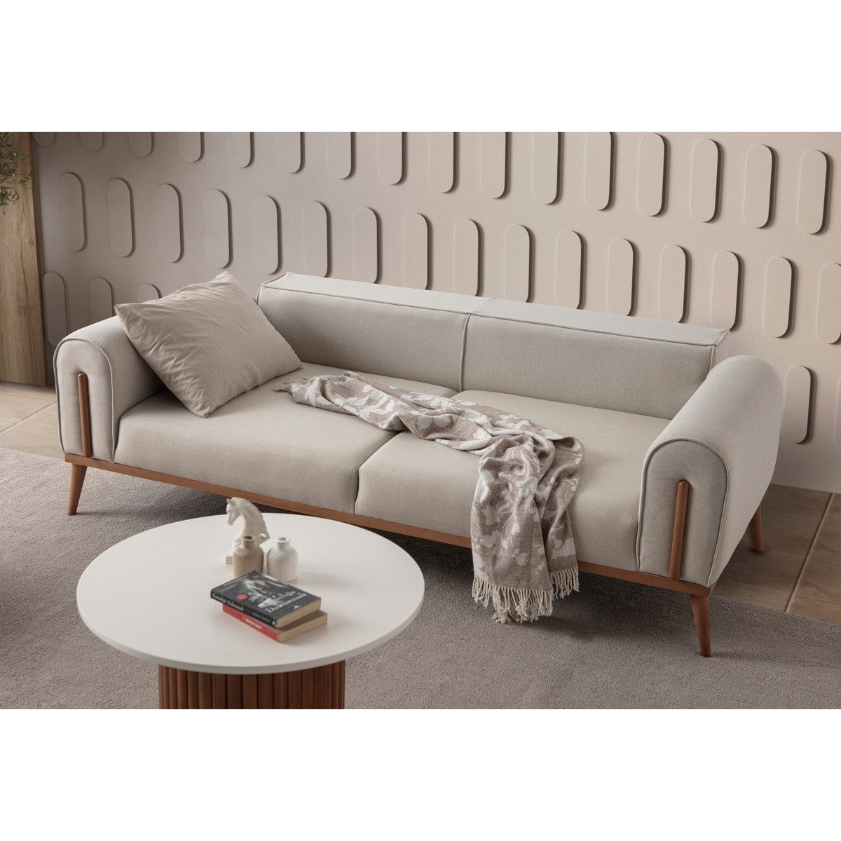 EDSY HOME Riva 3+3 Koltuk Takımı Krem - Görsel 4