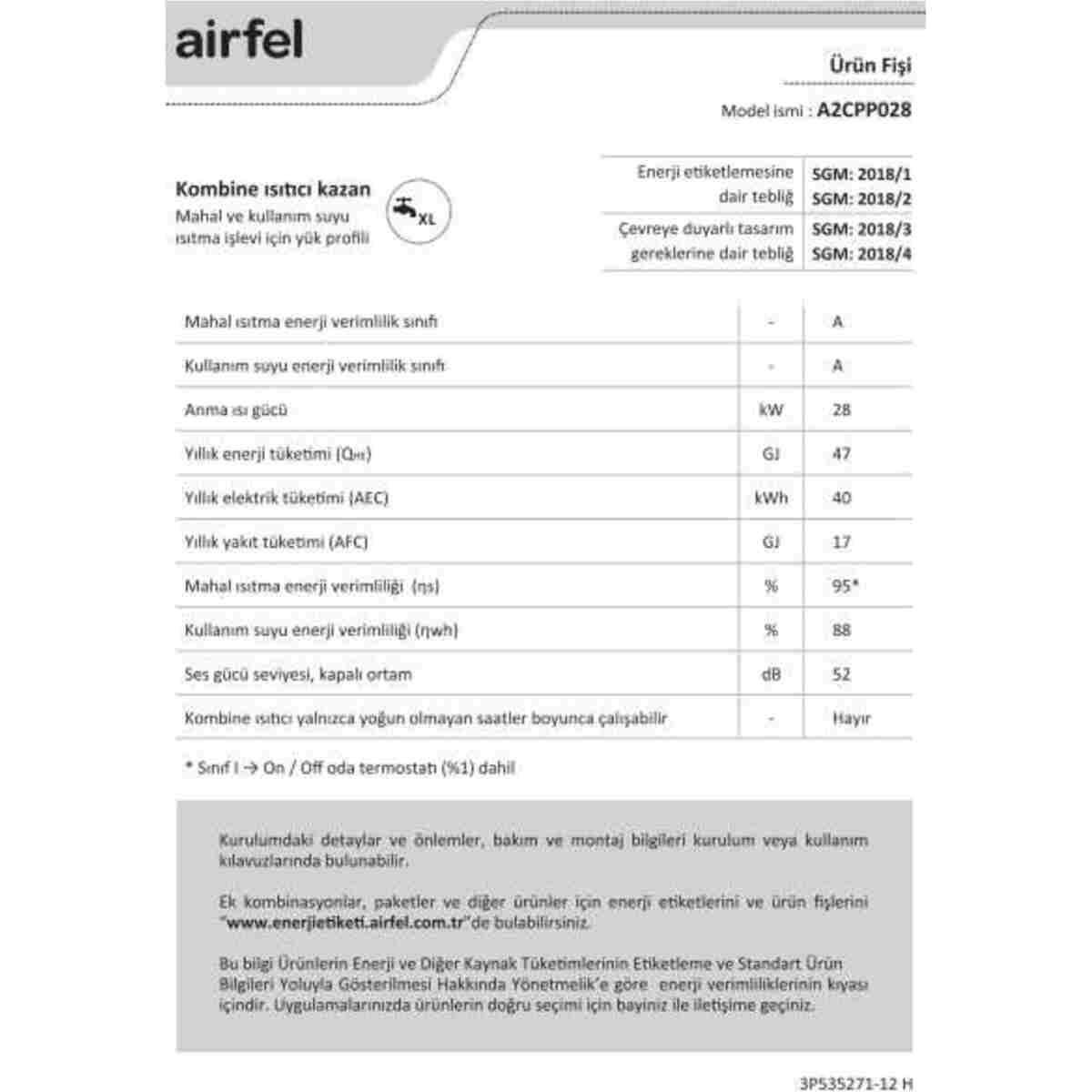 Airfel Maestro Smart Wifi 28/28 Kw 24000 Kcal Tam Yoğuşmalı Kombi - Görsel 7