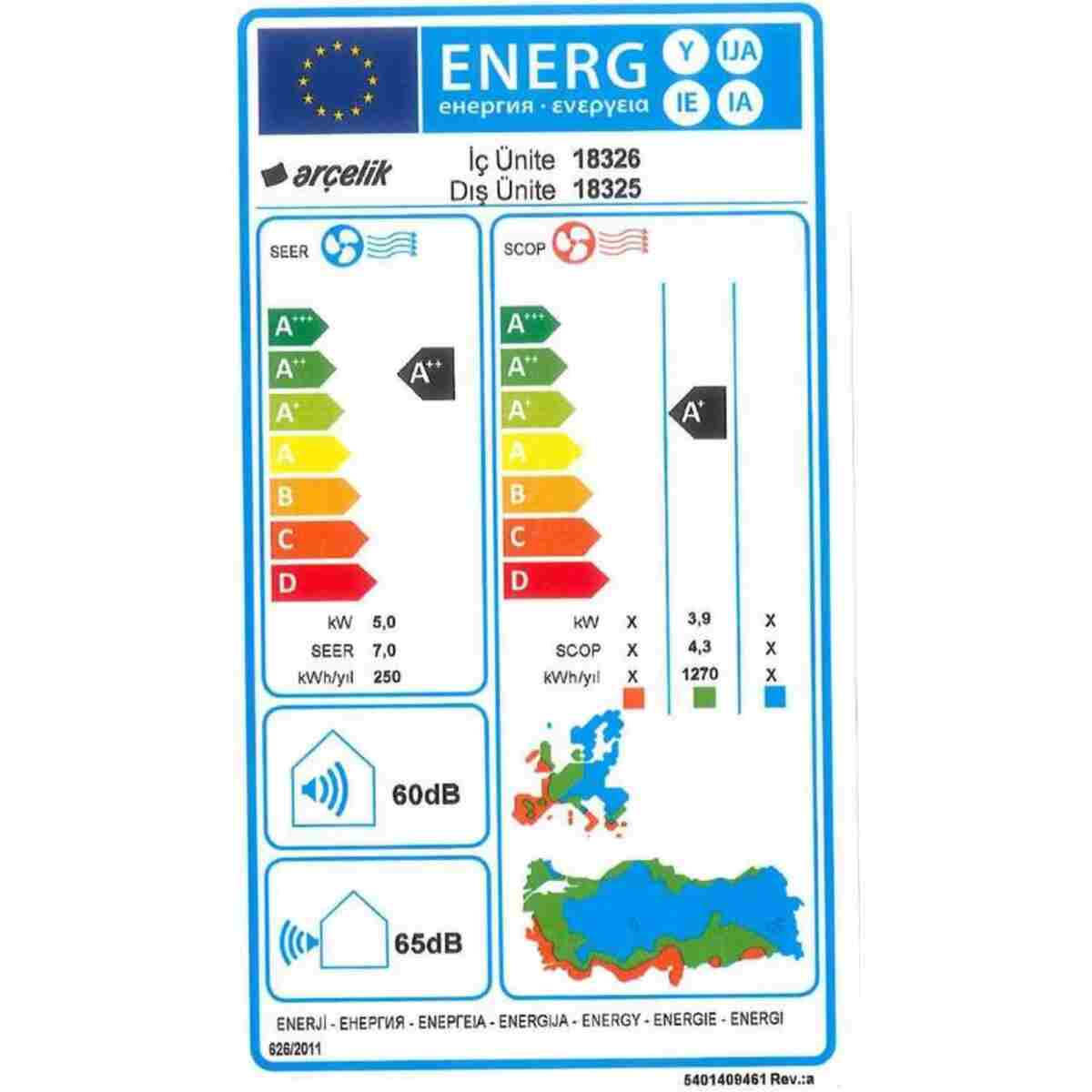 Arçelik (MontajDahil) 18325 Ekolojik 18000 Btu A++ İnverter Klima - Görsel 2