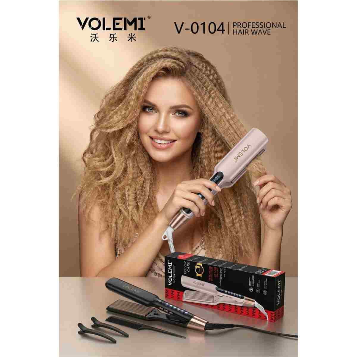 VOLEMİ V-074 Profesyonel Saç Düzleştirici 14 Kademeli Isı Ayarı Dijital LED Ekran Seramik Plaka 100-230°C - Görsel 13