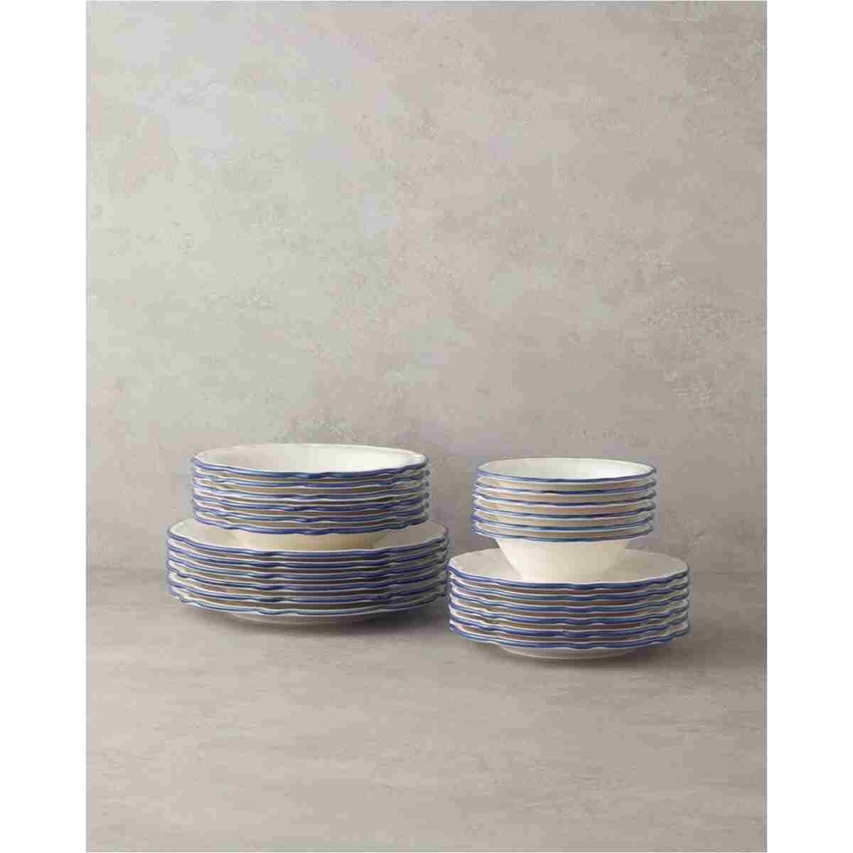 English Home Blue Way Porselen Yemek Takımı 24 Parça 6 Kişilik Mavi - Görsel 6