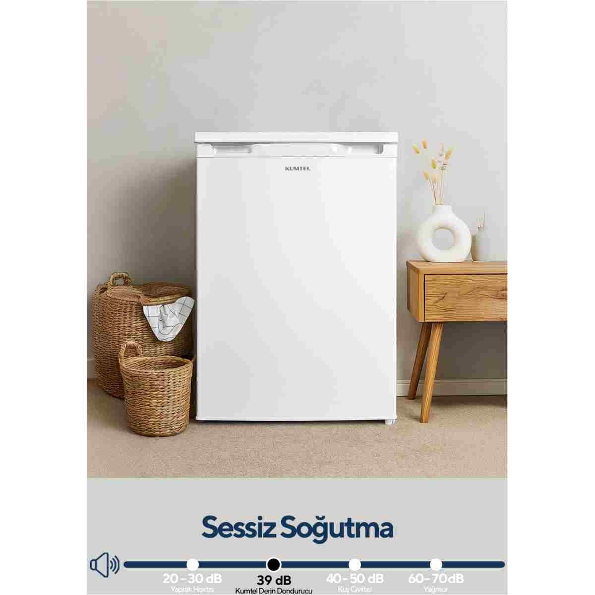 KUMTEL 3 Çekmeceli Dikey Derin Dondurucu 88L HFR-100 - Görsel 6