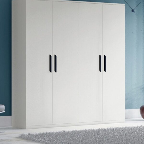 Metalia 4 Kapılı Beyaz Gardrop Dolap Gm 050