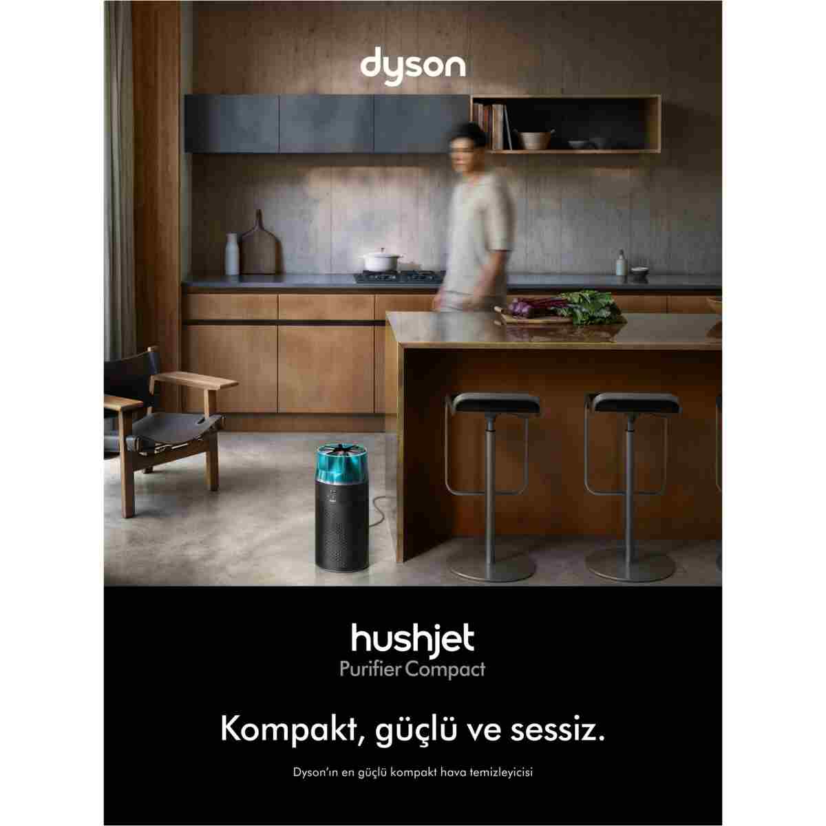 DYSON HushJet™ Kompakt Hava Temizleyici, 100 m2’ye Kadar Etkili, Fısıltı Kadar Sessiz, Elektrostatik ve Aktif Karbon Filtre (Siyah/Turkuaz) - Görsel 9
