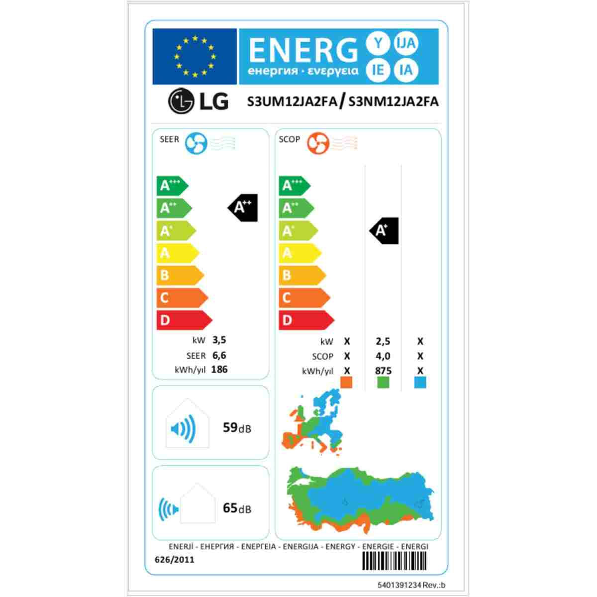 LG 12k Btu - Dualcool Plus Inverter Wi-fi Akıllı Klima 12000 Btu Enerji A Duvar Tipi Beyaz (2025) - Görsel 13