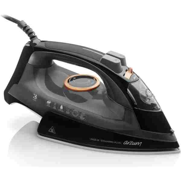 Arzum Steampro Plus Seramik Taban Buharlı Ütü 2400W Siyah - AR6000